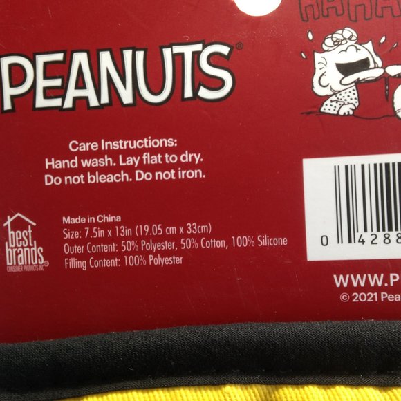 Peanuts Charlie Brown Silicone Oven Mitt - NEW - Picture 4 of 4